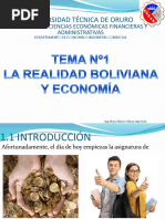 TEMA Nº1 La Realidad Boliviana y La Economía