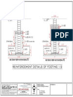 Reinforcement Details of Footing 1/2: Section View of Footing Section View of Footing