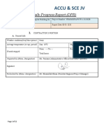 Aceg Accu & Sce JV: Daily Progress Report (DPR)