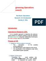 Engineering Operations Research: Text Book: Operations Research: An Introduction Hamdy A. Taha