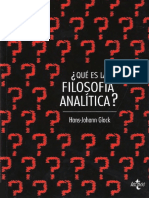 Glock-¿Qué Es Filosofía Analítica - Ed. Tecnos PDF