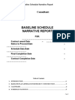 Baseline Schedule Narrative Report PDF