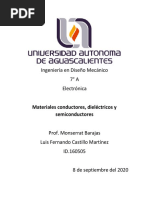 Conductores, Aislantes y Semiconductores. Luis Fernando Castillo Martinez