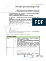 Características y Estrategias Específicas para Las Necesidades Educativas Especiales Destinadas A Maximizar Las Oportunidades de Participación y Logros de Aprendizaje