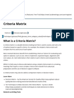 What Is A Criteria Matrix