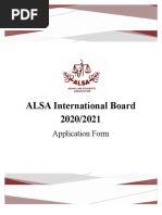 ALSA International Board Application Form 2020-2021