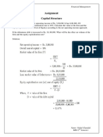 Assignment Capital Structure: Financial Management