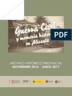 Guerra Civil y Memoria Histórica en Alicante