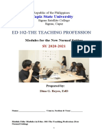 On Line Module The Teaching Profession