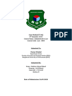 Case Study (CT-01) : 8 Semester-2020 Course Name: Administrative Law Course Code: Law-4803