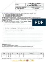 Devoir de Contrôle N°1 - Technologie - Bac Technique (2010-2011) MR Ben Aouicha PDF