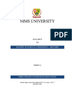 Nims University: Master of Science (Chemistry) - MSCCHM