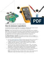 Capacitance Measuring With A Digital Multimeter