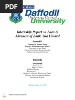 Internship Report On Loan & Advances of Bank Asia Limited