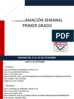 Programacion Semanal de Septiembre