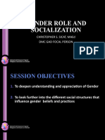 Gender Role and Socialization: Christopher S. Sicat, Maed DMC Gad Focal Person