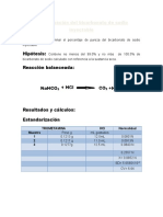 Informe Bicarbonato de Sodio