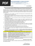 NoticeforformfillupEvensemallintermediatesem PDF