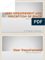 7 User Reqt and Perception of Space