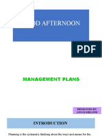 Management Plan