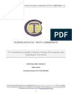 International Test Commission: ITC Guidelines On Quality Control in Scoring, Test Analysis, and Reporting of Test Scores