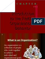 To The Field of Organizational Behavior