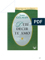 Debi Decir Te Amo Juan Gelman