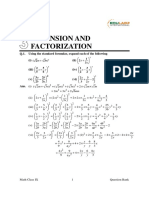 Expansion and Factorization: Q.1. Using The Standard Formulae, Expand Each of The Following (I) (Ii)