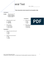 Unit 1 General Test: Listen To The Conversations. Then Choose The Correct Answer For Each Question. 6pts