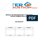 Manual de Organización y Funciones - Water Combustion S.A.C