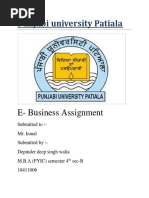 Punjabi University Patiala: E-Business Assignment