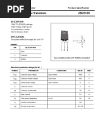 Silicon NPN Power Transistors: Savantic Semiconductor Product Specification