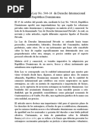 Análisis de La Ley No. 544-14 DERECHO INTERNACIONALPRIVADO