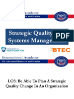 Strategic Quality and Systems Management