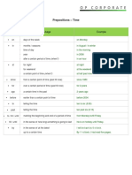 Prepositions - Time: English Usage Example