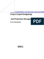 Project Planning and Finance