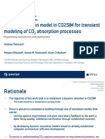 A General Column Model in CO2SIM For Transient Modeling of CO Absorption Processes