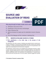 Source and Evaluation of Risks: Learning Outcomes