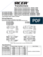 Open-Frame Transformers: Dual Voltage Output: 24VAC or 28VAC