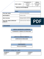 Descripción de Cargo Oficial de Seguridad