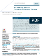 How The Education Community Perceives Cyberbullying: A Comparison of Students, Teachers and Families