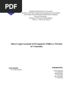 Marco Legal Asociado Al Presupuesto Público y Privado