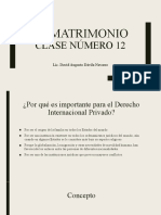 Derecho Internacional Privado Clase 12 El Matrimonio