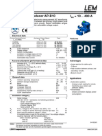 AC Current Transducer AP-B10 I 10 .. 400 A: Electrical Data Features