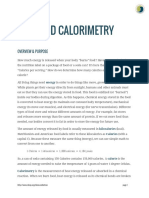 Food Calorimetry: Overview & Purpose