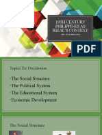 19Th Century Philippines As Rizal'S Context: GEM - Life and Works of Rizal