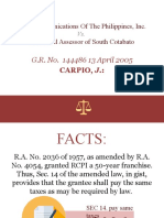 G.R. No. 144486 13 April 2005: Radio Communications of The Philippines, Inc. Provincial Assessor of South Cotabato