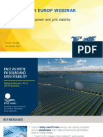 First Solar PV Solar and Grid Stability Webinar SolarPower Europe Oct 26 2017