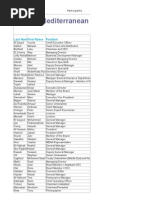 4th Mediterranean Insurance Conference in Beirut 2010: Participant List