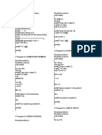 C Programs Code